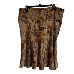 mac & jac Women’s Floral‎ Silk Skirt Size 16